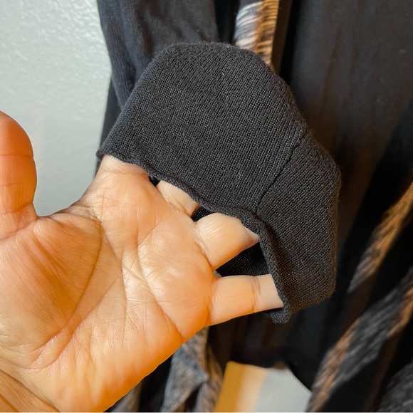 Michael Kors hodded cardigan Black and Gray SZ:L - Picture 3 of 6